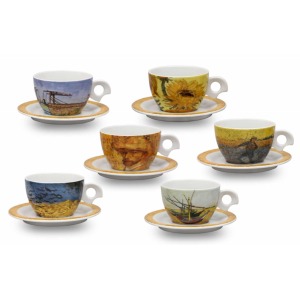 Šálky s podšálkami Dova Van Gogh, 150 ml, 6 osôb